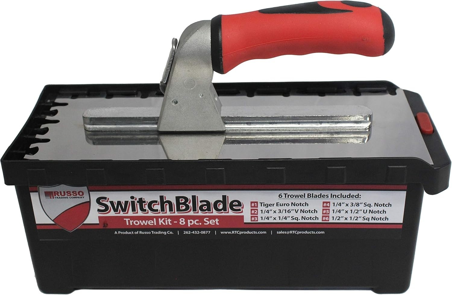 SwitchBlade Trowel Set 8-Piece Stainless Steel Tile Grout Trowel Kit
