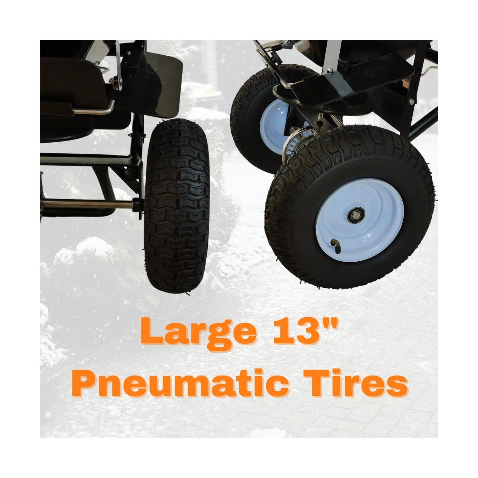 Ice Master PRO – Winter Walk Behind Salt Spreader, 100 LBS Capacity, Snow, Sa…