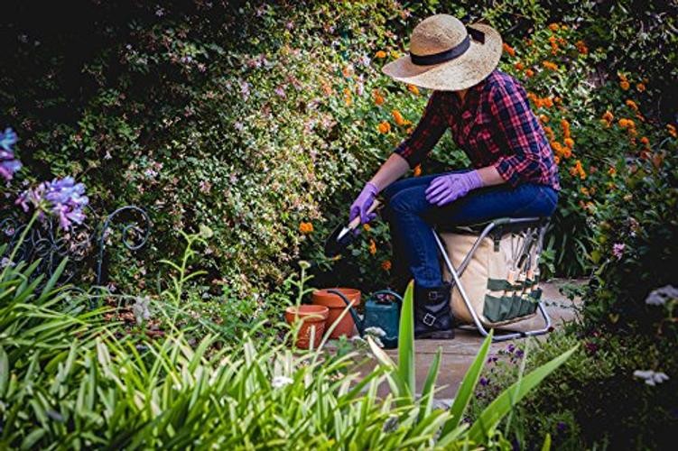 Gardener 5-Piece Garden Tool Set with Tote & Folding Seat – Gardener