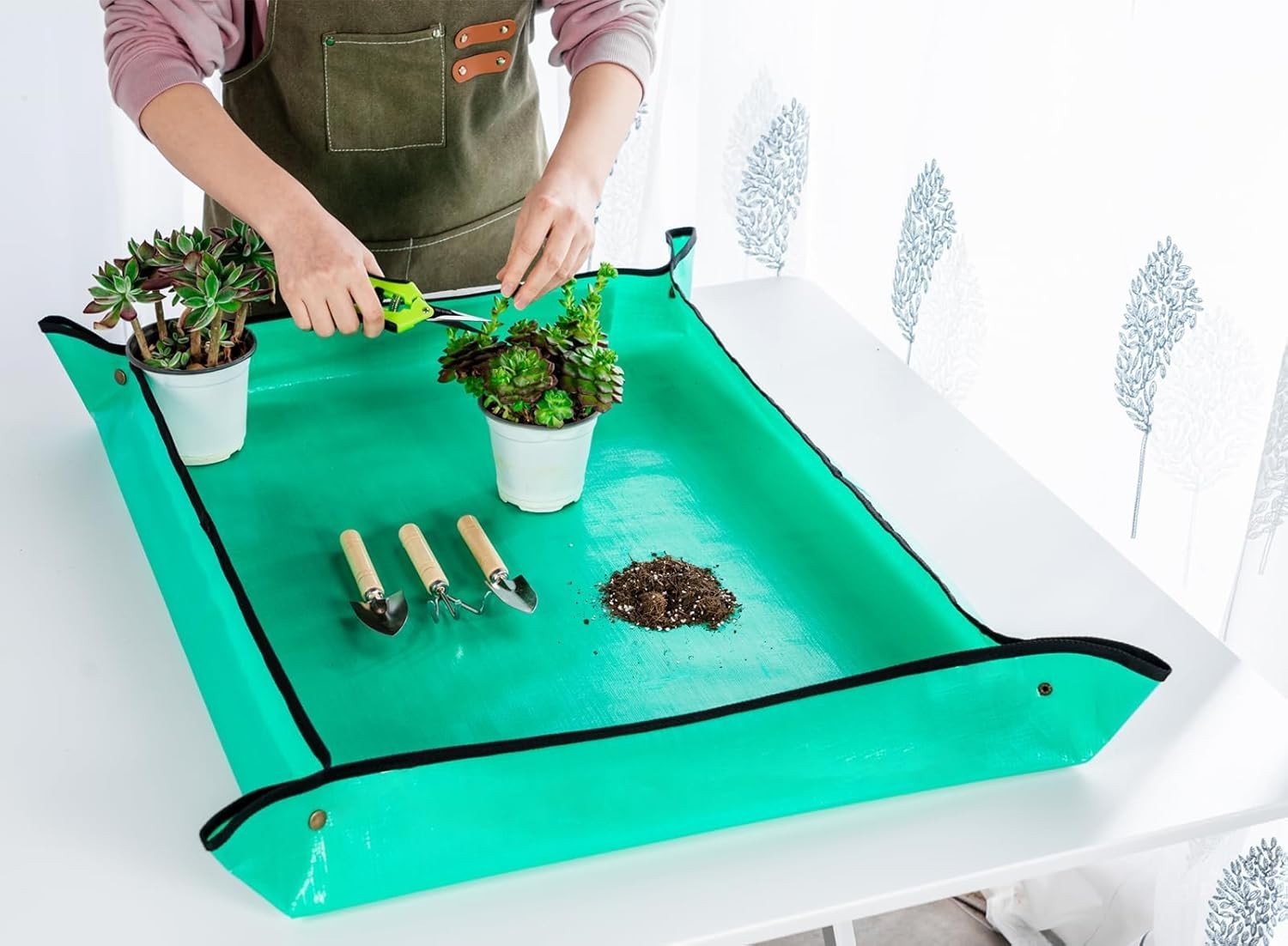 Plant Repotting Mat, 5Pcs Succulent Tools Mini Garden Small Gardening Tools Indo
