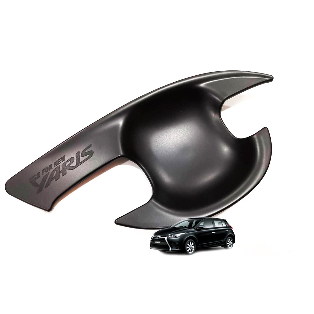 MATTE BLACK DOOR HANDLE INSERT BOWL COVER FIT FOR TOYOTA YARIS 2014 – 2016