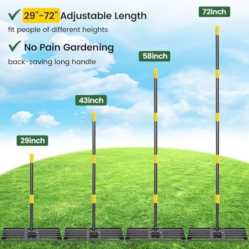 Lawn Leveling Rake with 30″x10″ Foldable Curved Ground Foldable 30X10″ – 6FT