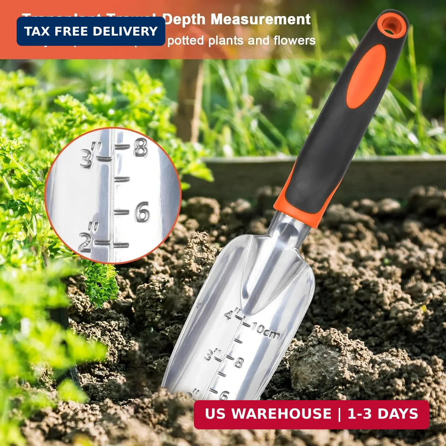 Garden Tools Set, 3 Pack Heavy Duty Gardening Tools Set Include Garden Shovel, T