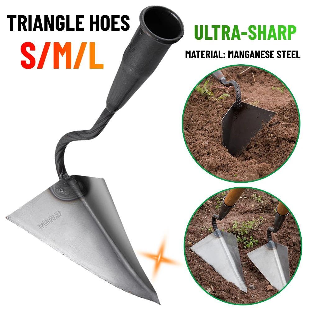 Small Tip Triangle Hoe Manual Soil Loosening Tool for Farming & Gardening