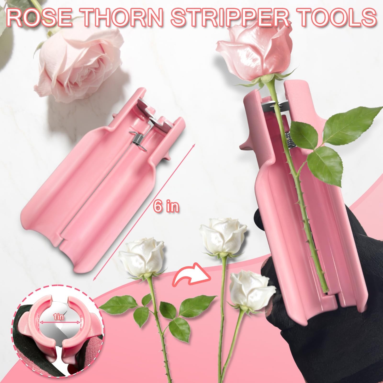 Rose Thorn Stripper Tool Set Flower Thorn Remover for Weddings & Home Use