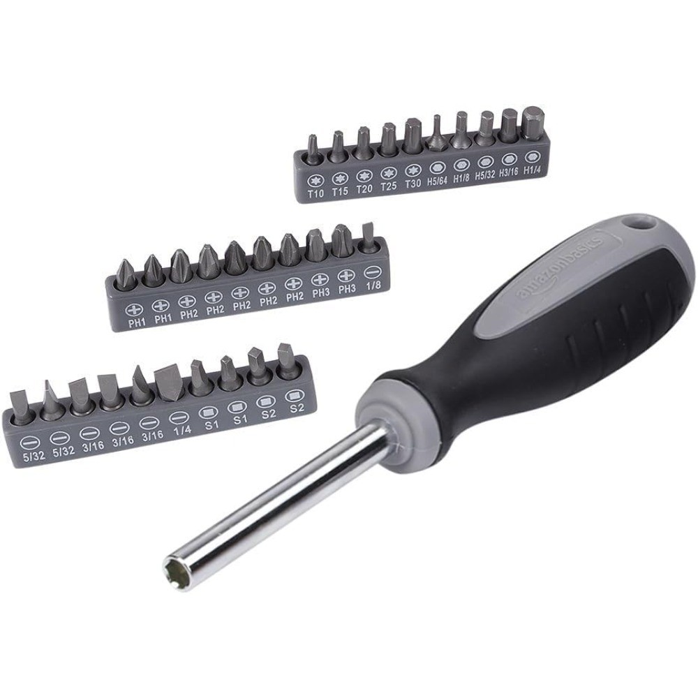 65Pcs Home Repair Tool Kit SAE Metric Socket Set Storage Bag
