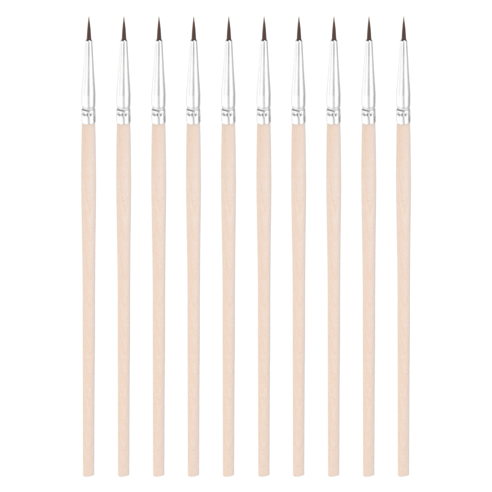 10-Pack Pollinator Brush, 0.24inch/0.6cm Wooden Vegetable Pollinator Pen [Beige]