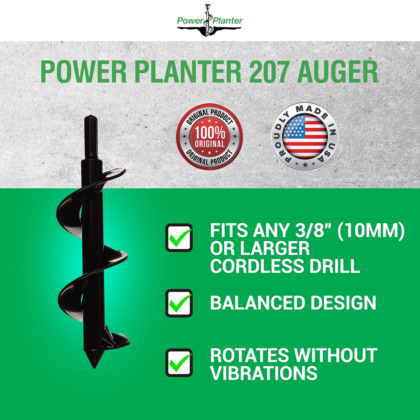Power Planter Flower Planting Auger & Grass Plug Tool – Compact Auger Drill B…