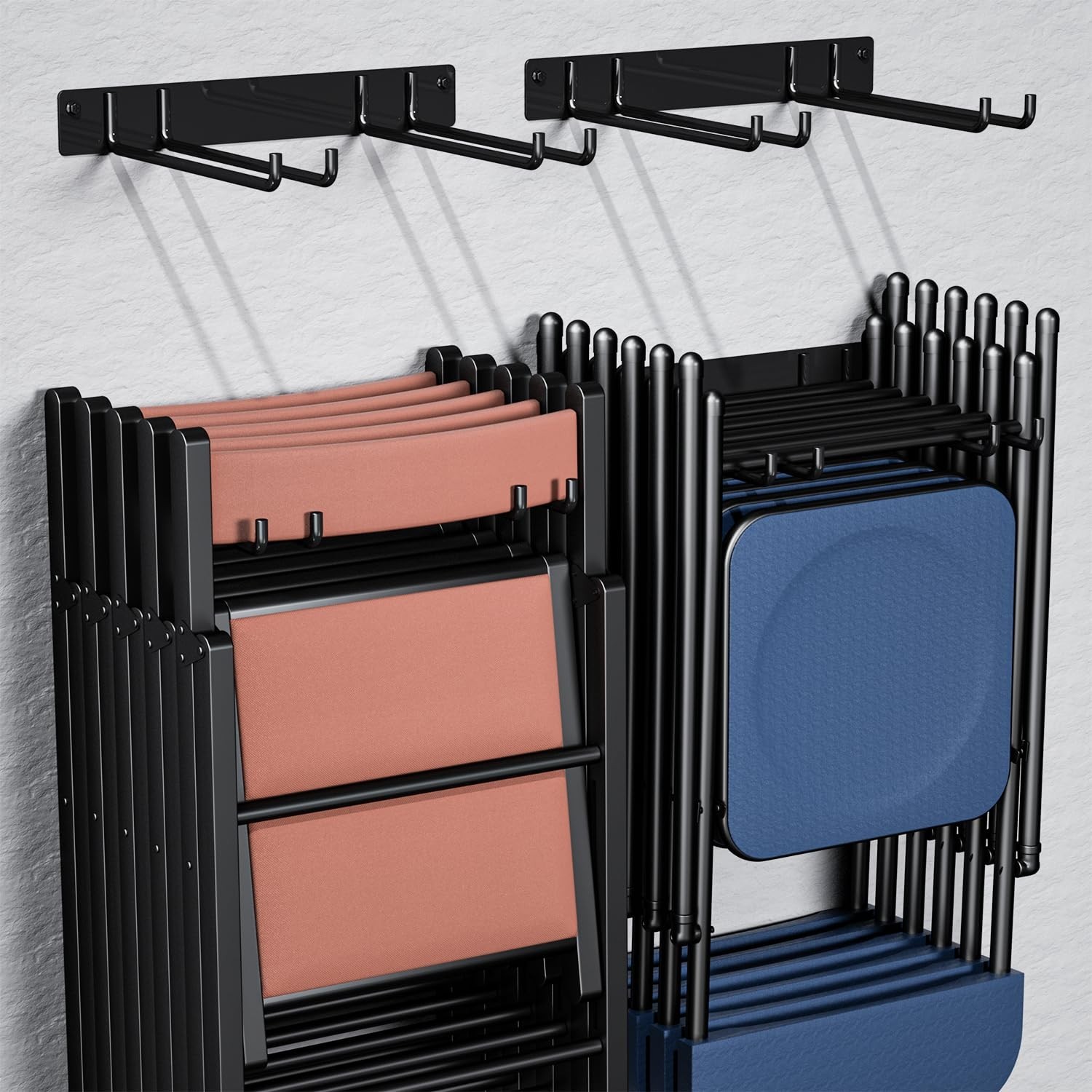 YYR Folding Chair Storage Rack, Garden Tool & Foldable Chairs Organizer Hange…