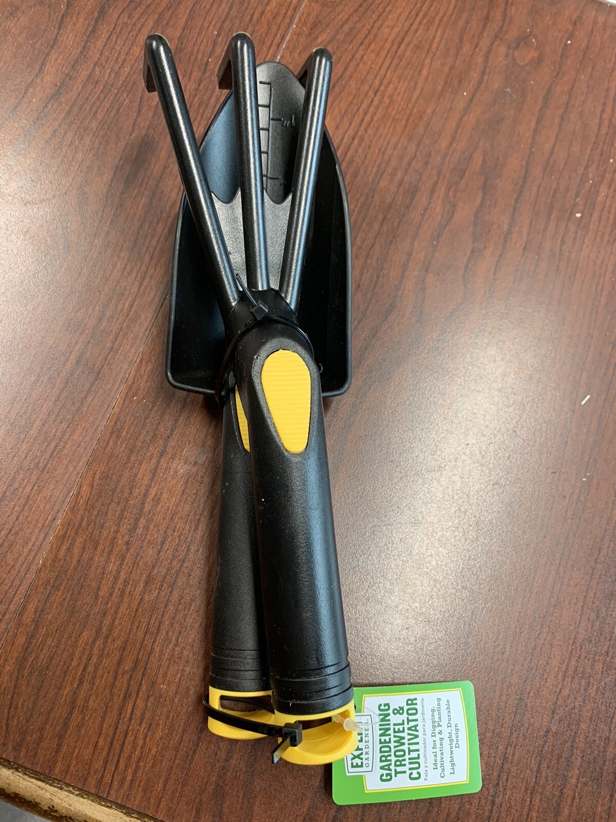 Expert Gardener Gardening Trowel & Cultivator Black And Yellow Set