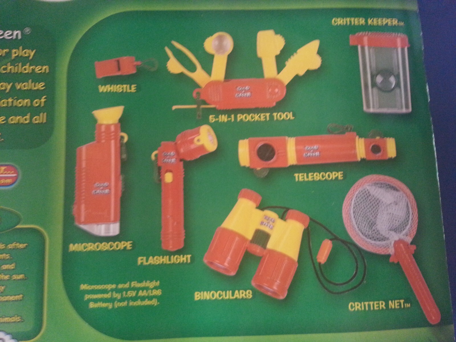 VINTAGE Lanard Good ‘N Green KID’s Nature Pack TELESCOPE + 5 in 1 FIELD TOOL 2PK