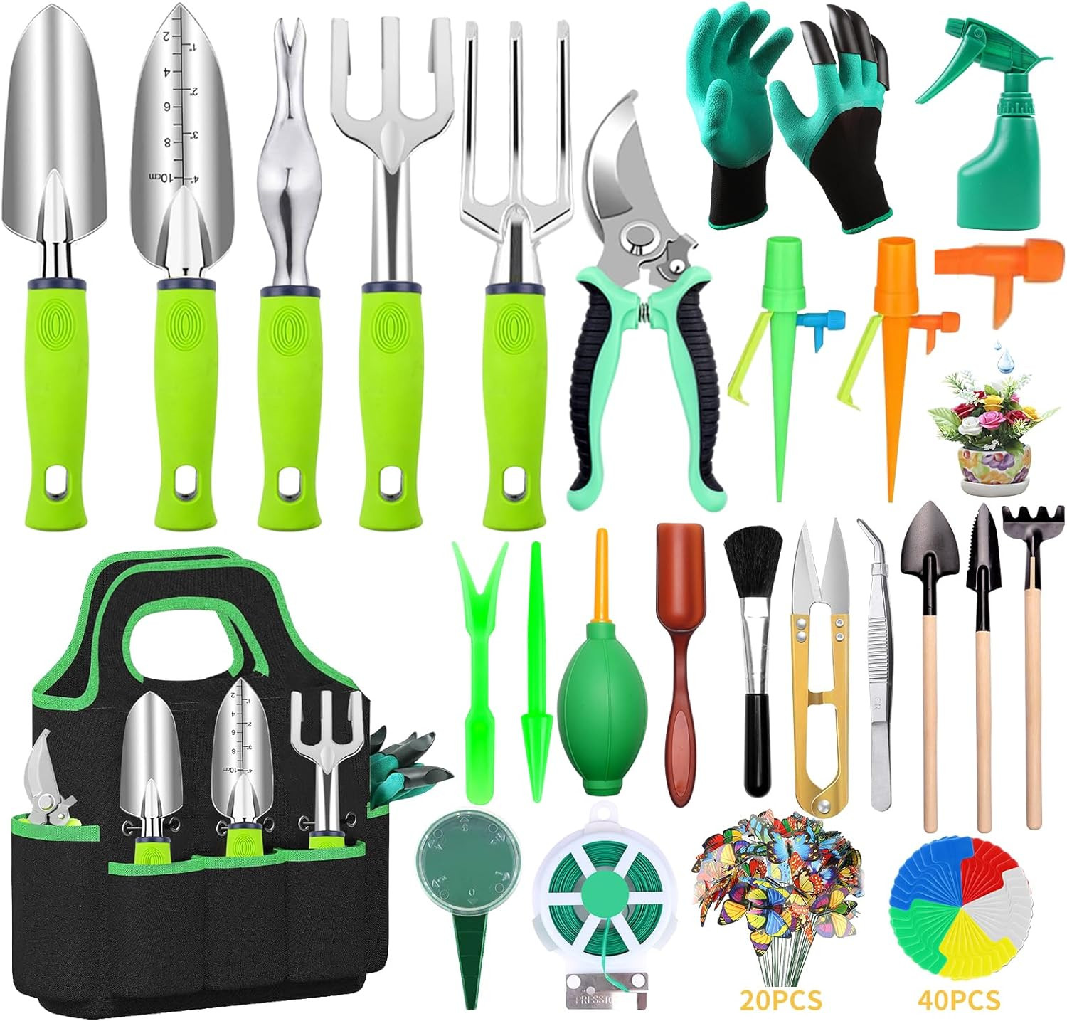 84 PCS Garden Tools Set,10Pcs Succulent Tools Set Included 6Pcs Large Heavy Duty
