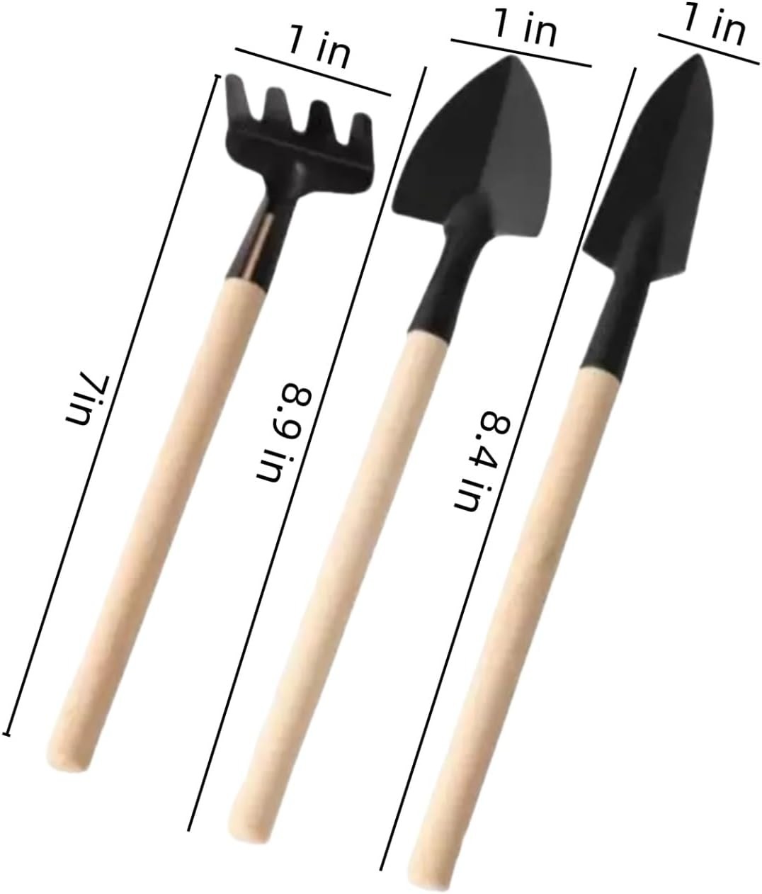 4pcs Garden Tools Set Trowel Rake Shovel Heavy Duty Metal Outdoor Ergonomic Kit