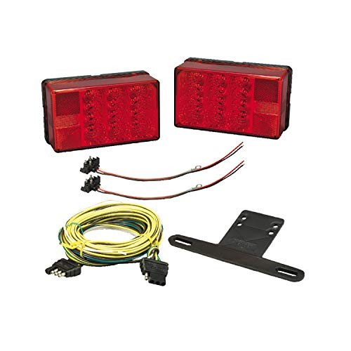 Wesbar 407560 LED Waterproof 4 in. x 6 in. Low Profile Tail Light Kit, one