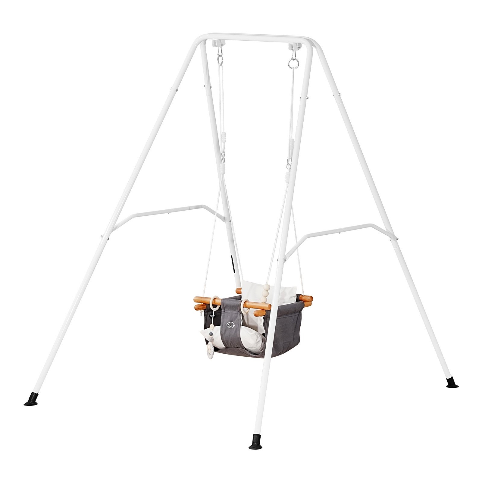 Toddler Swing and Jumper, 2 in 1 Swing Set and Bouncer, Soft Cushion with Foldab