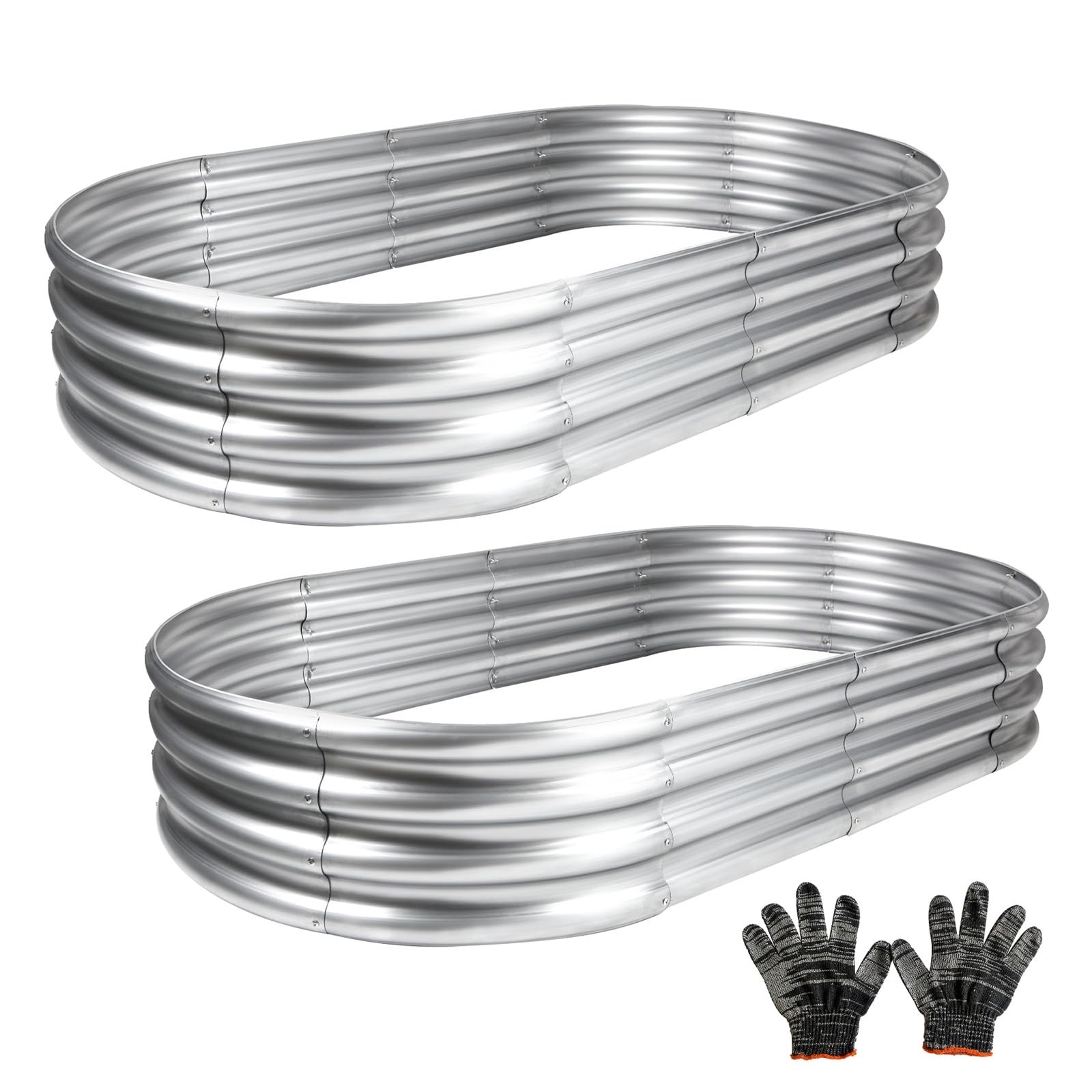 2Pcs Raised Garden Bed, Galvanized Planter Raised Garden Beds for Outdoor, 4x…