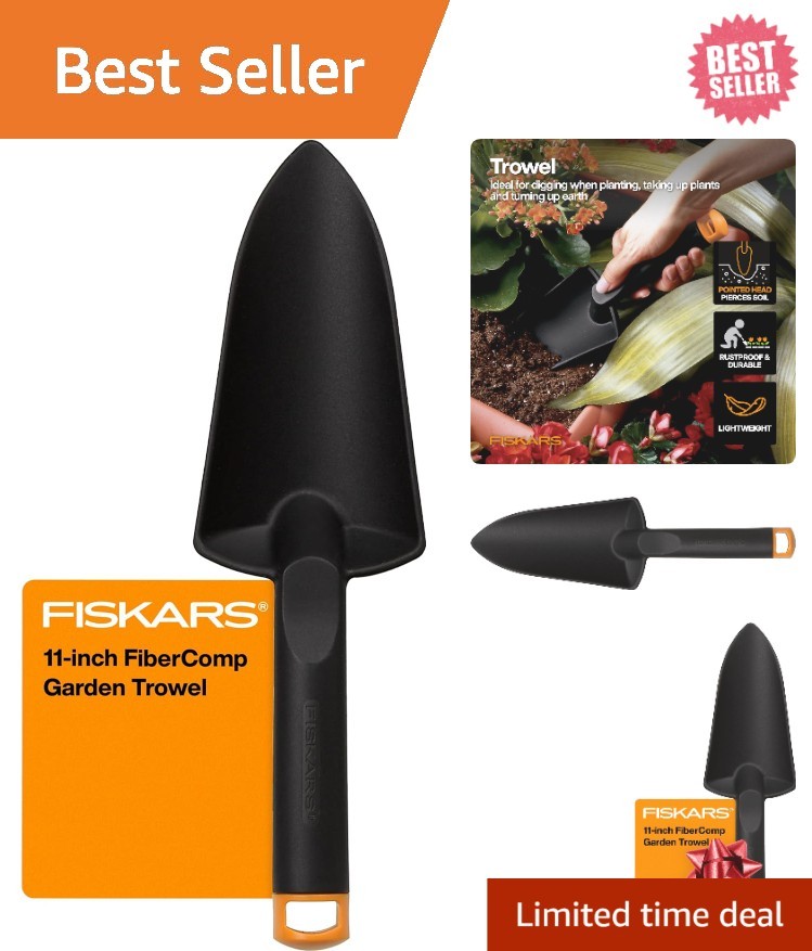 Hand Trowel – Fiber Composite Gardening Hand Tool with Hang Hole – Lawn and Yard