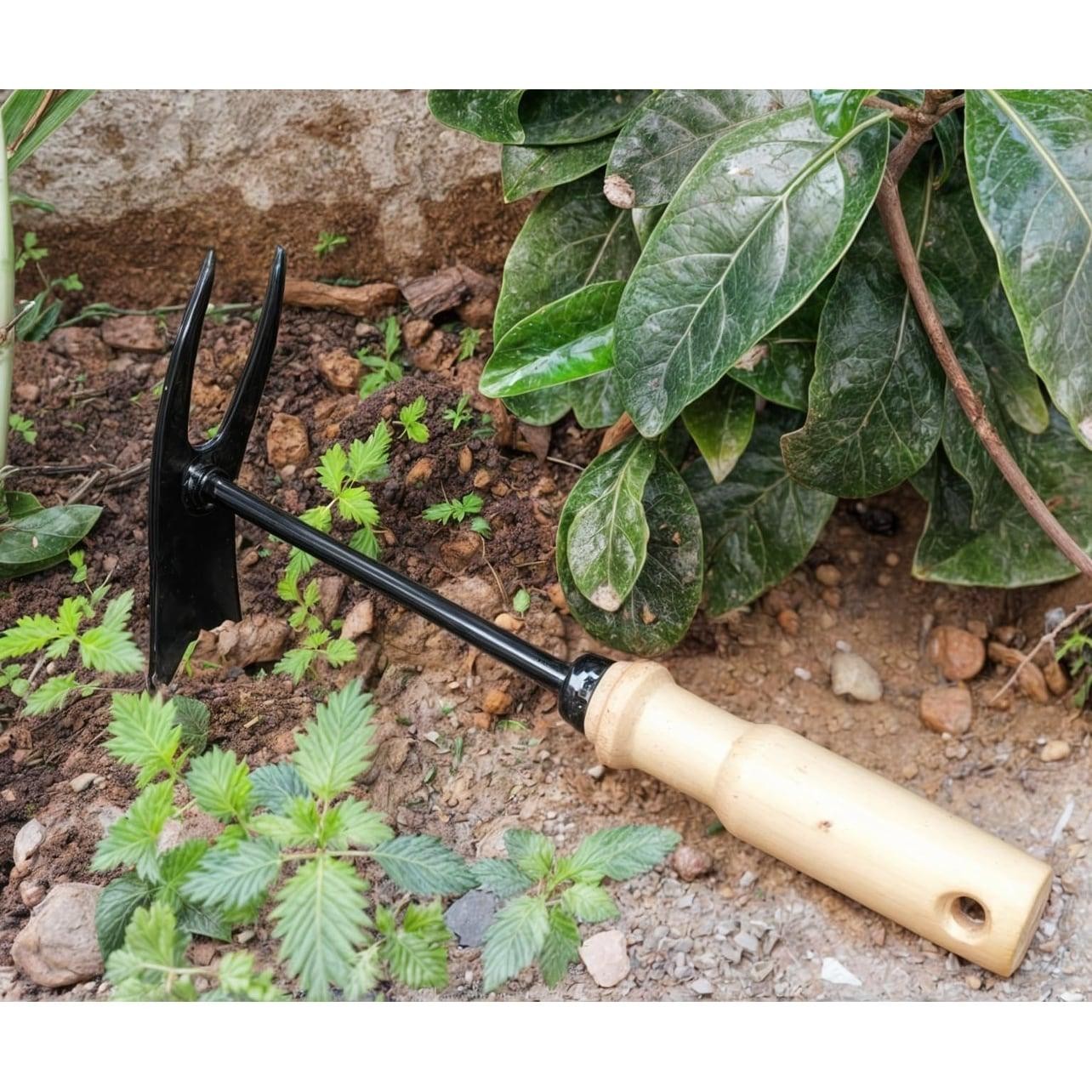 Handcrafted Garden Tools Set – Durable 8mm Axon Iron Spade, Anchor And Harrow 7