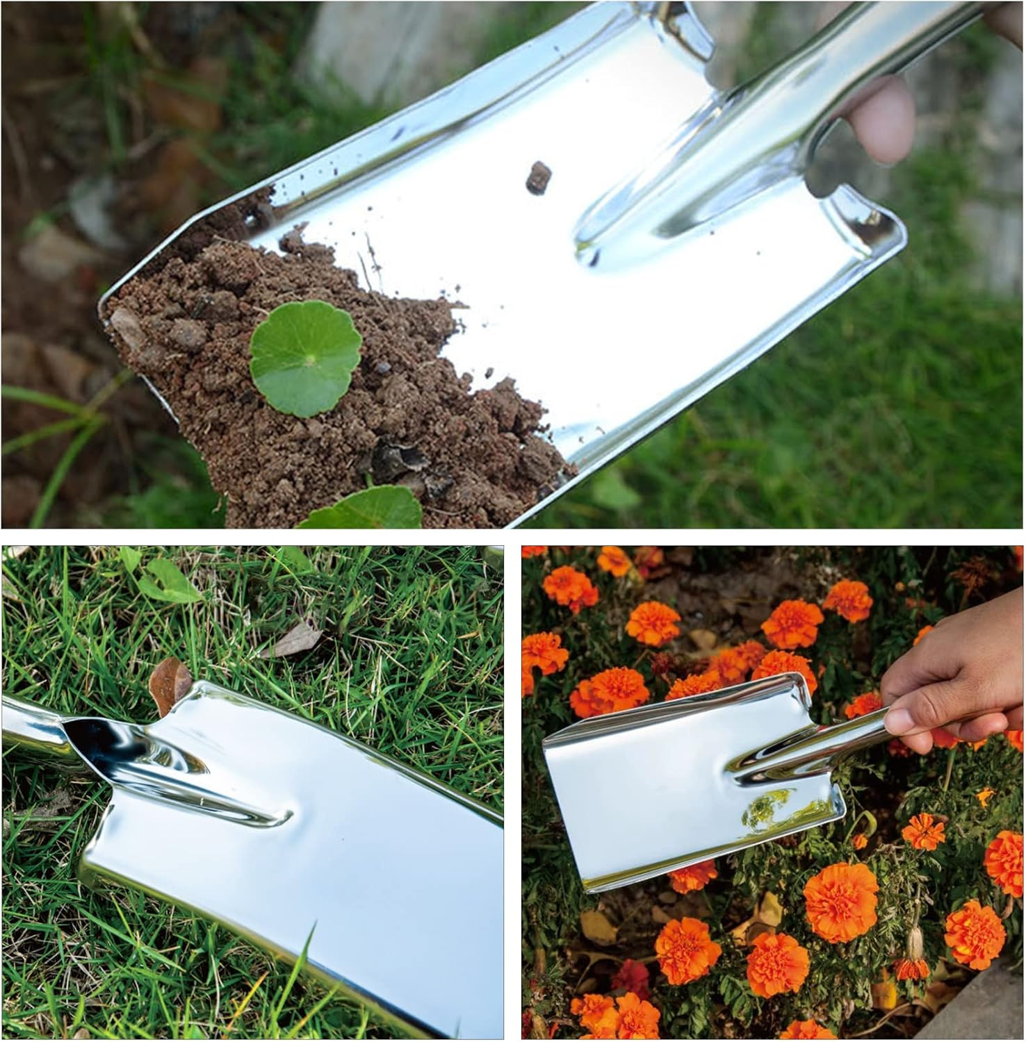 Garden Shovel Trowel Hand Stainless Steel Gardening Tools For Transplanting NEW