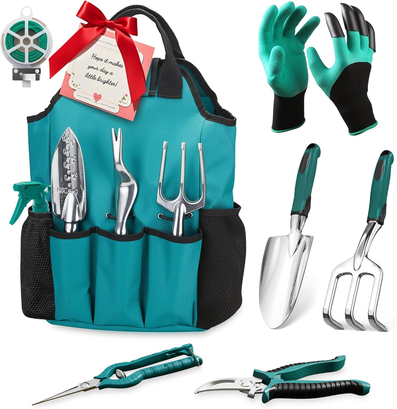 Garden Tool Set with Heavy-Duty Aluminum Hand Tools 11 Piece Gardening Supplies