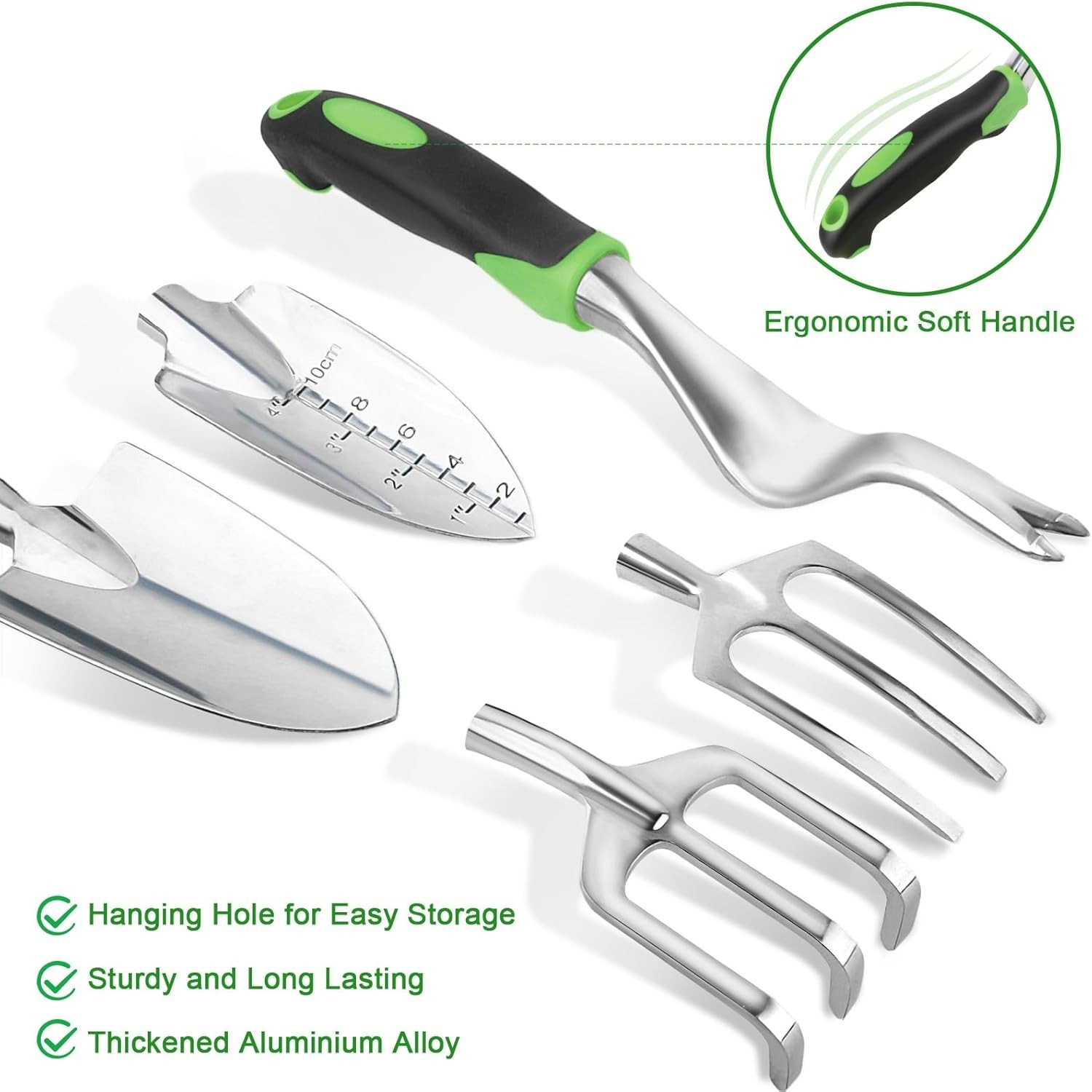 Gardening Tools Set with good quality handles, Heavy Duty Garden Tool Set