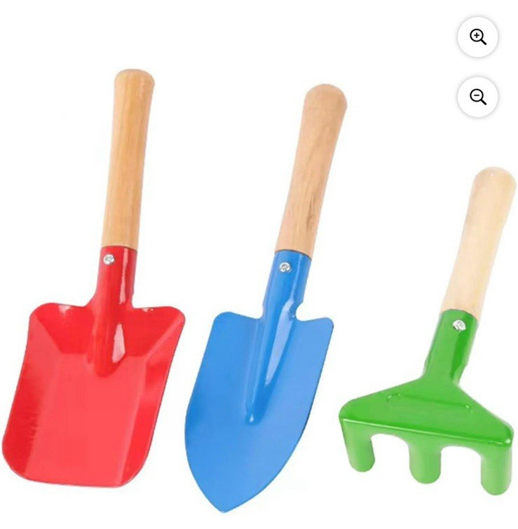 Shovel, Spade, Rake Set – Brightly Colored Kit