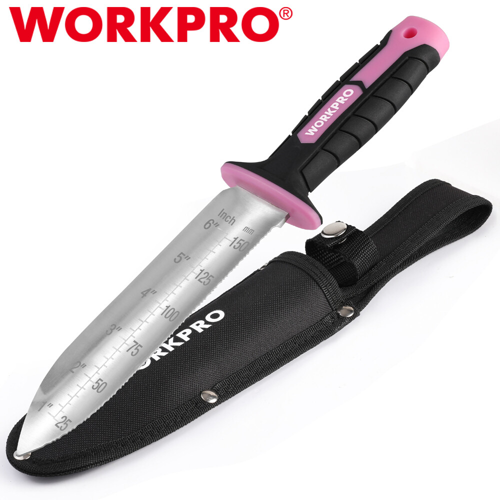 WORKPRO Hori Hori Garden Knife Weeding & Digging Tool 7-in Blade w/Oxford Sheath