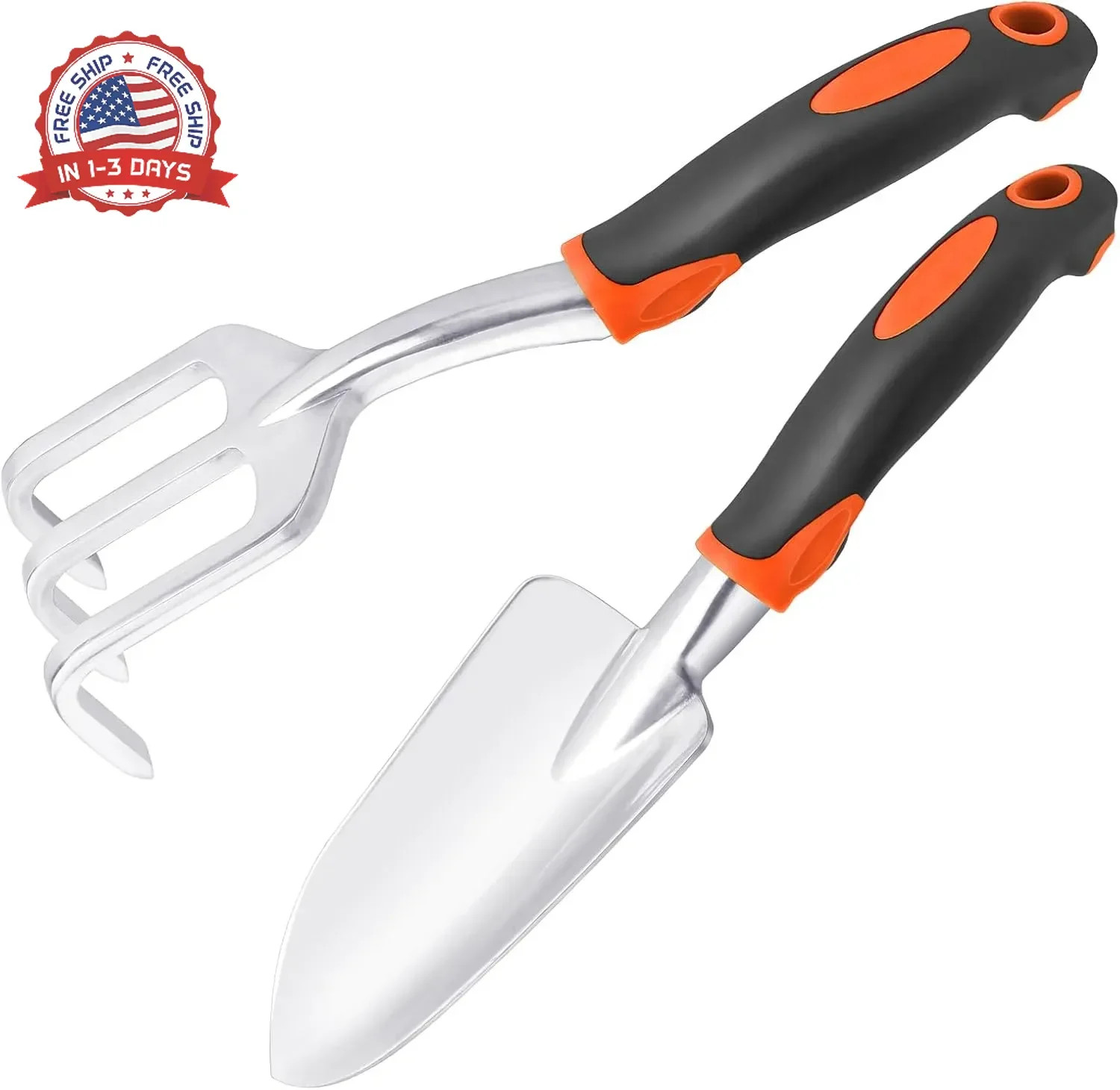 Garden Tool Set, 2 Pack Heavy Duty Gardening Tools Set Include Garden Shovel and