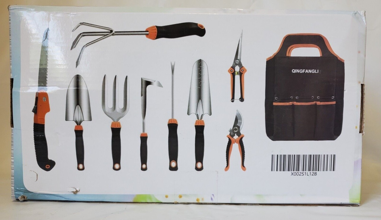 QINGFANGLI Garden Tool Set,10 PCS Stainless Steel Heavy Duty Gardening Tool Set