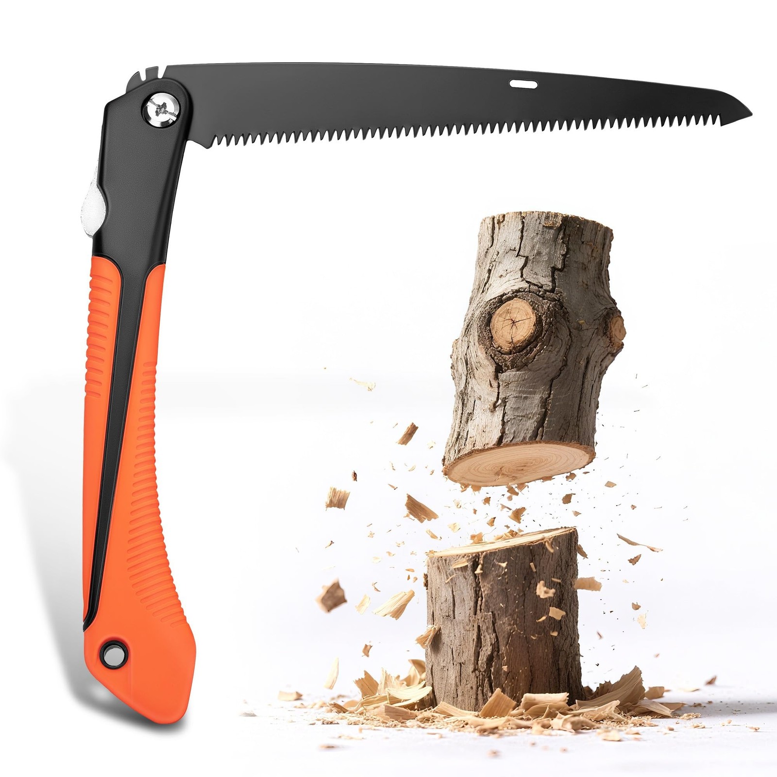 Folding Hand Saw 10 Inch Portable Foldable Pruning Saw with Triple-Cut SK5 Bl…