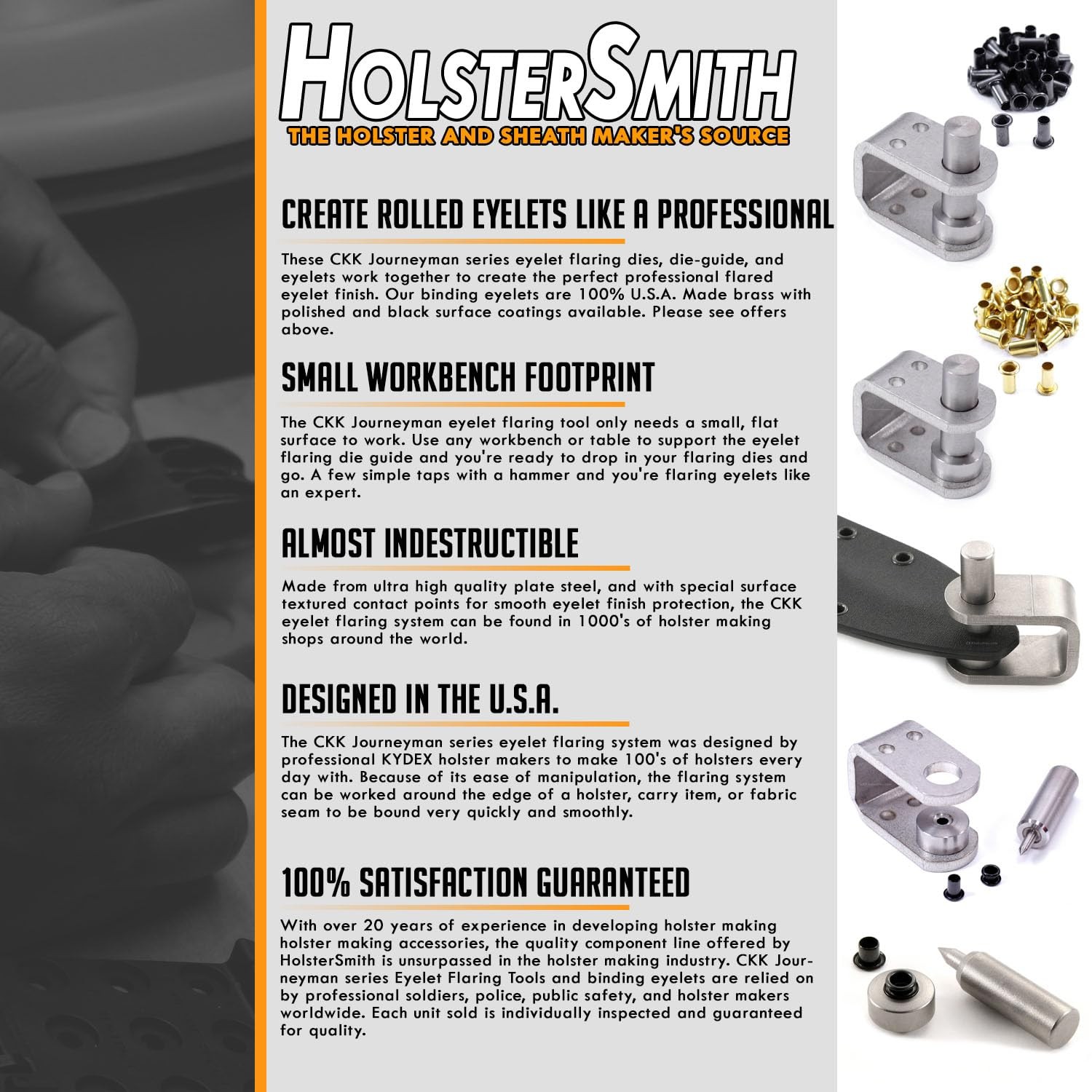 Holstersmith Setting 10 – 1 8 Setting 1/4 In. 10 8-9 Black