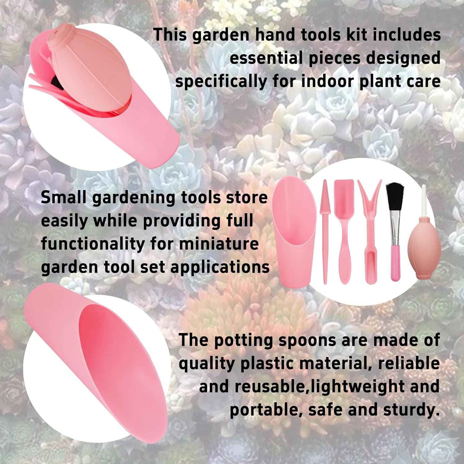 6Pcs Mini Succulent Tools Set, Garden Hand Tools Kit for Indoor Plant Care, Succ