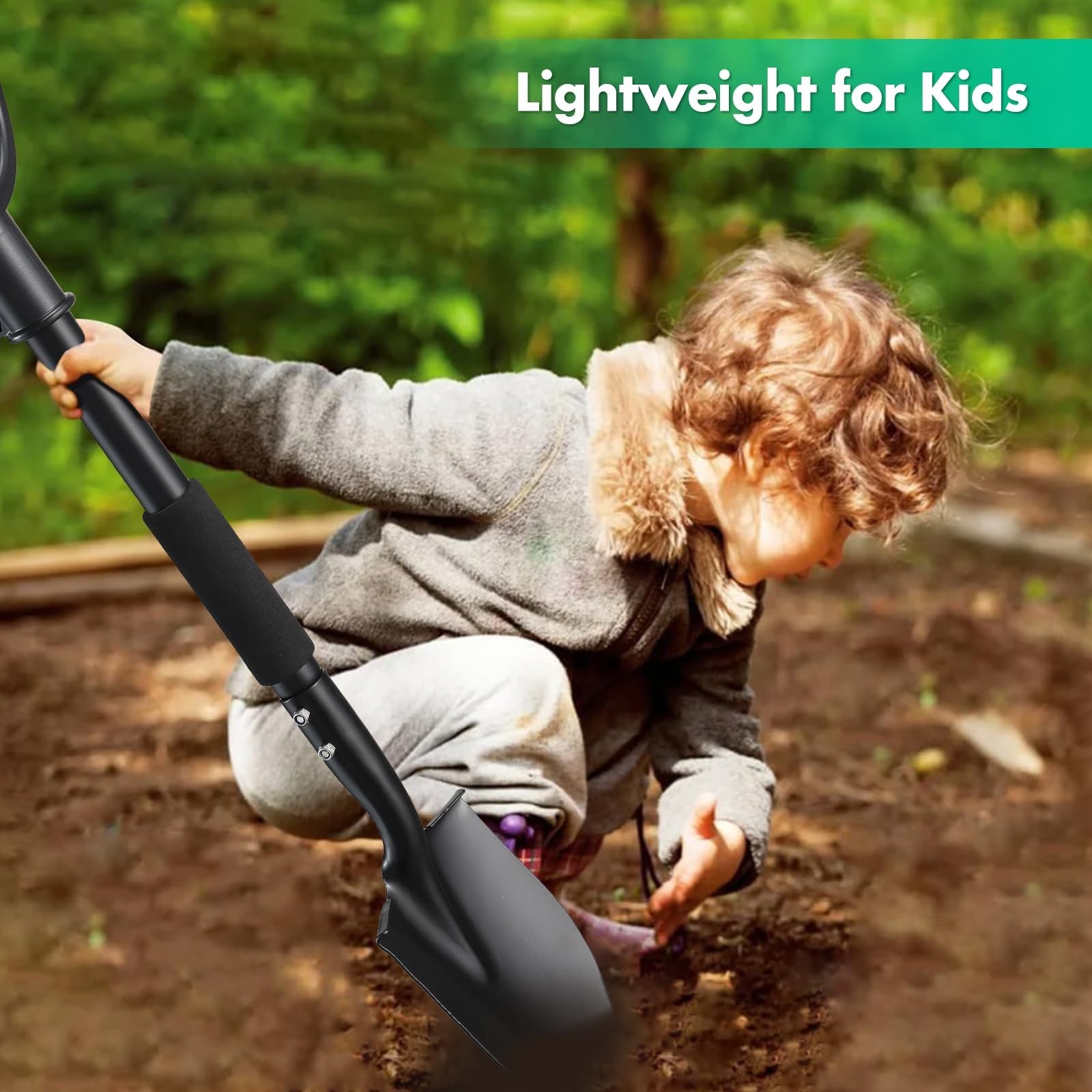 Garden Shovel, 31 Inch Small Garden Shovel, Light Weight Metal Gardening Flat…