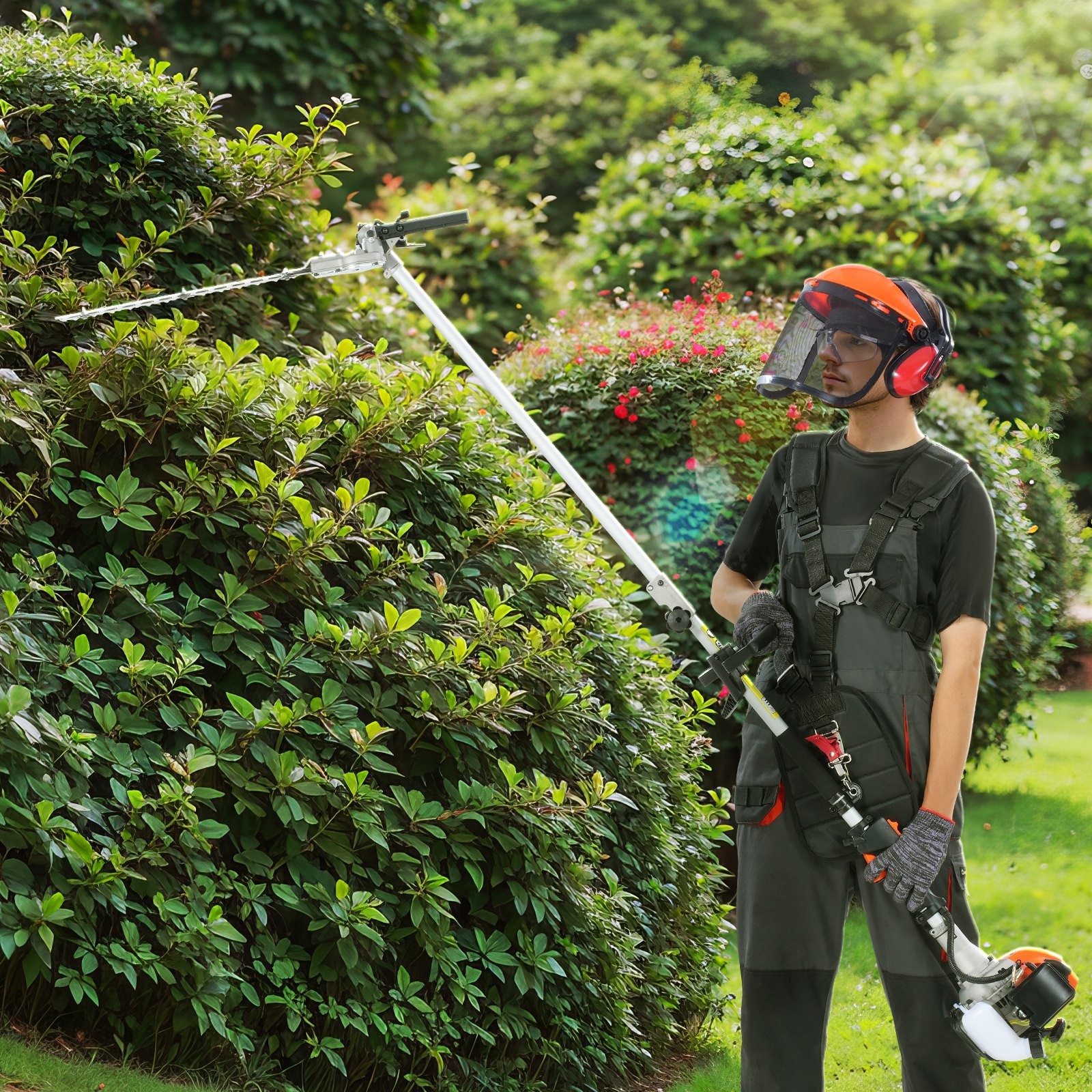 43CC 6-in-1 Multi-Functional Trimming Tools,Gas Hedge Trimmer,Weed Eater,String