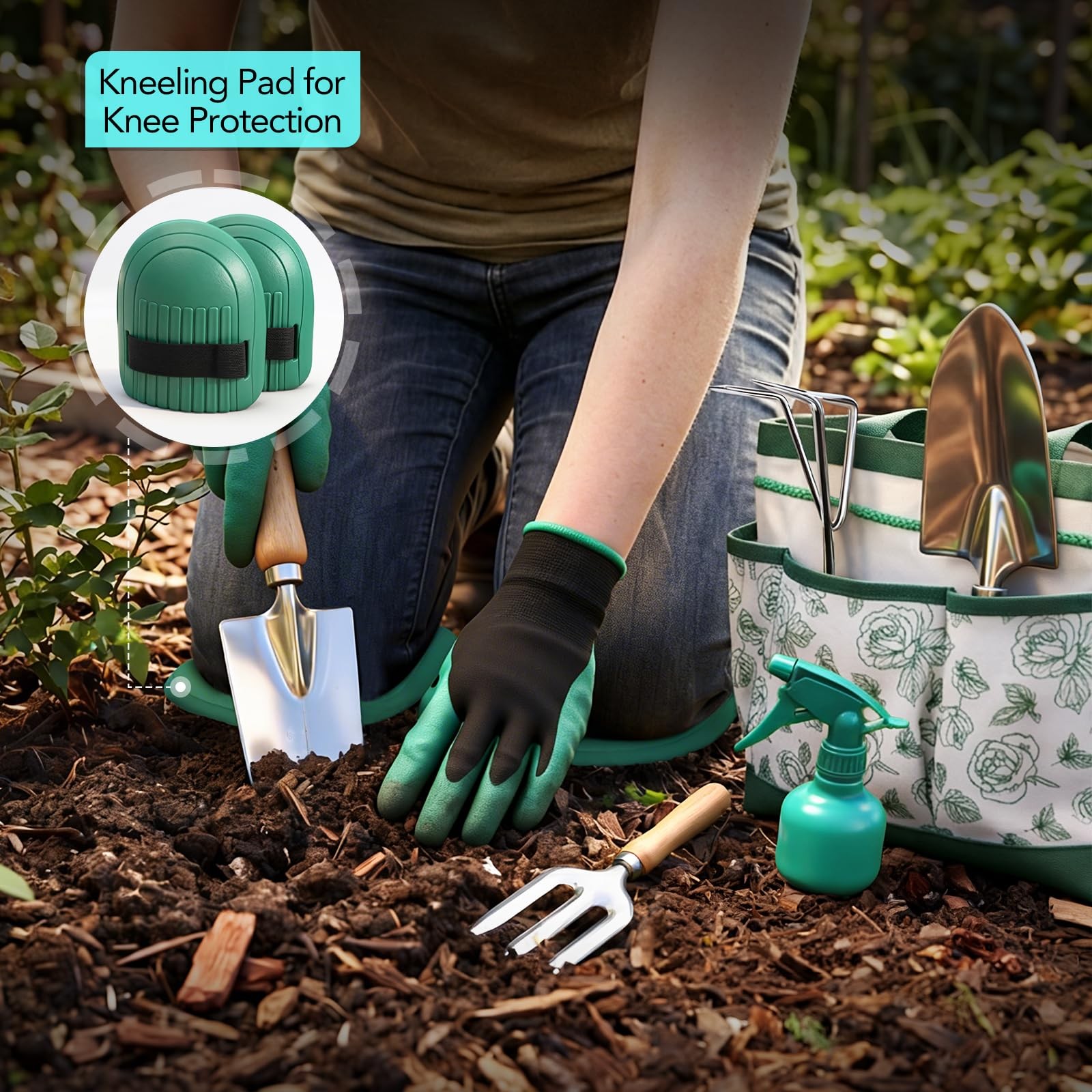 Gardening Hand Tool Kit 14pcs Heavy Duty Stainless Steel Garden Tool Set With Fl