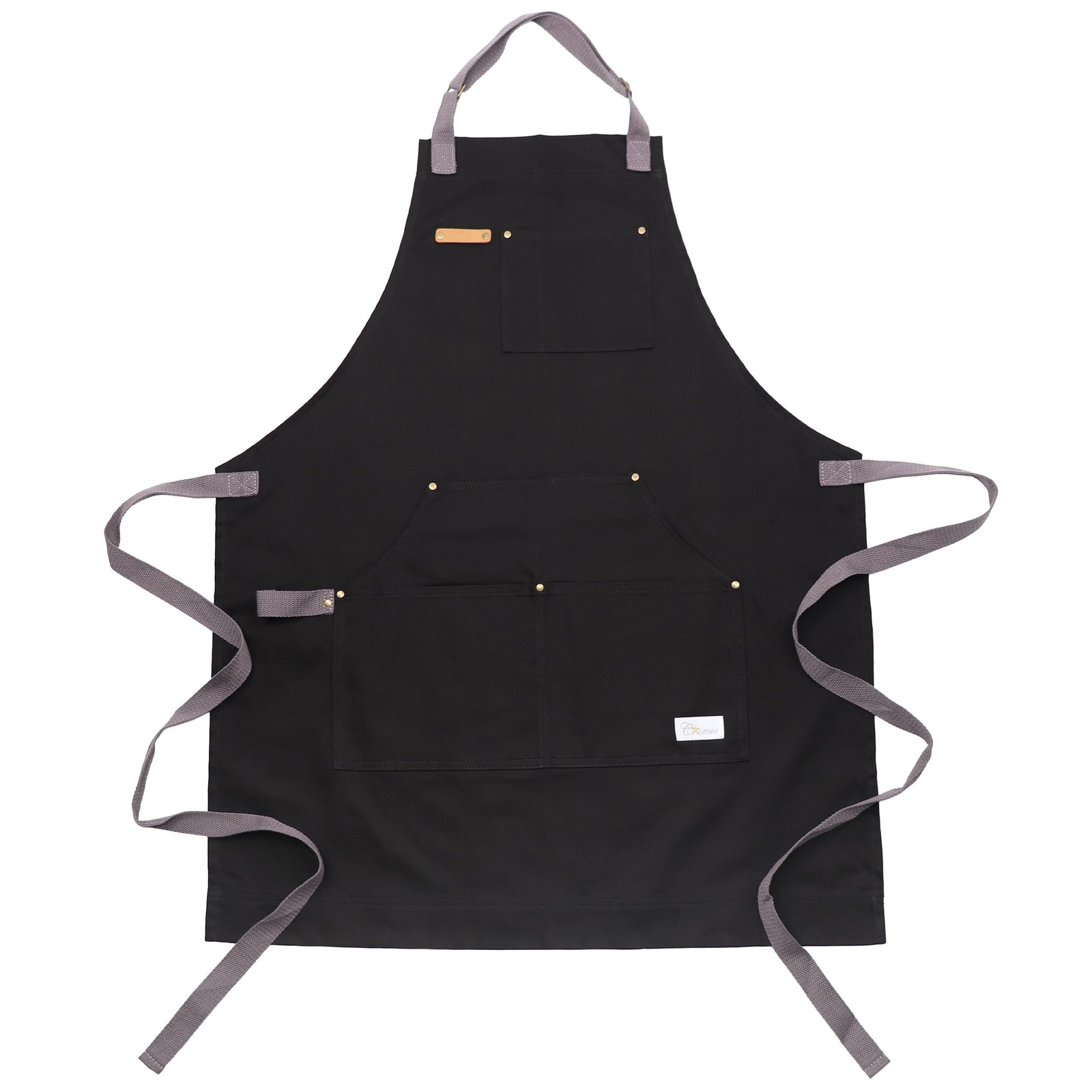 Cosmic Aprons Heavy BBQ and Kitchen Apron, Heavy-Duty Black Apron With Pocket…