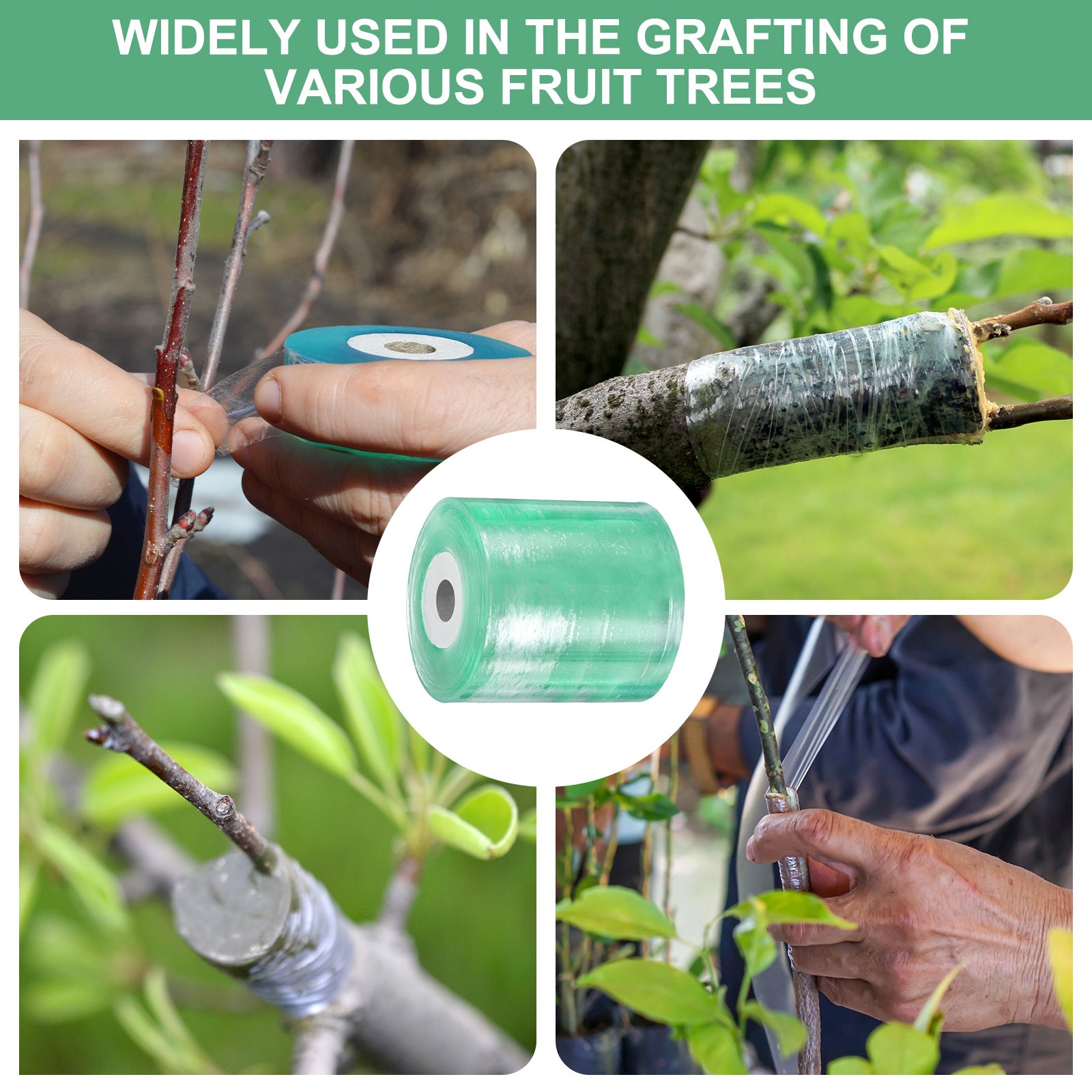 2-Pack Grafting Tape, 131yards x 2.4″( L x W) Tree Grafting Tape Per Pack