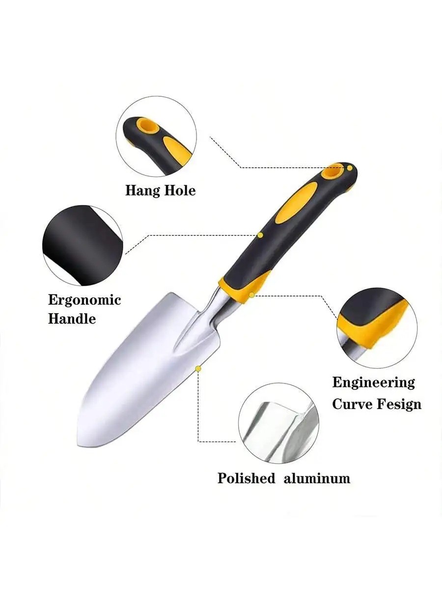 Stainless Steel Garden Shovel Anti Slip Hand Trowel Weeding Tool