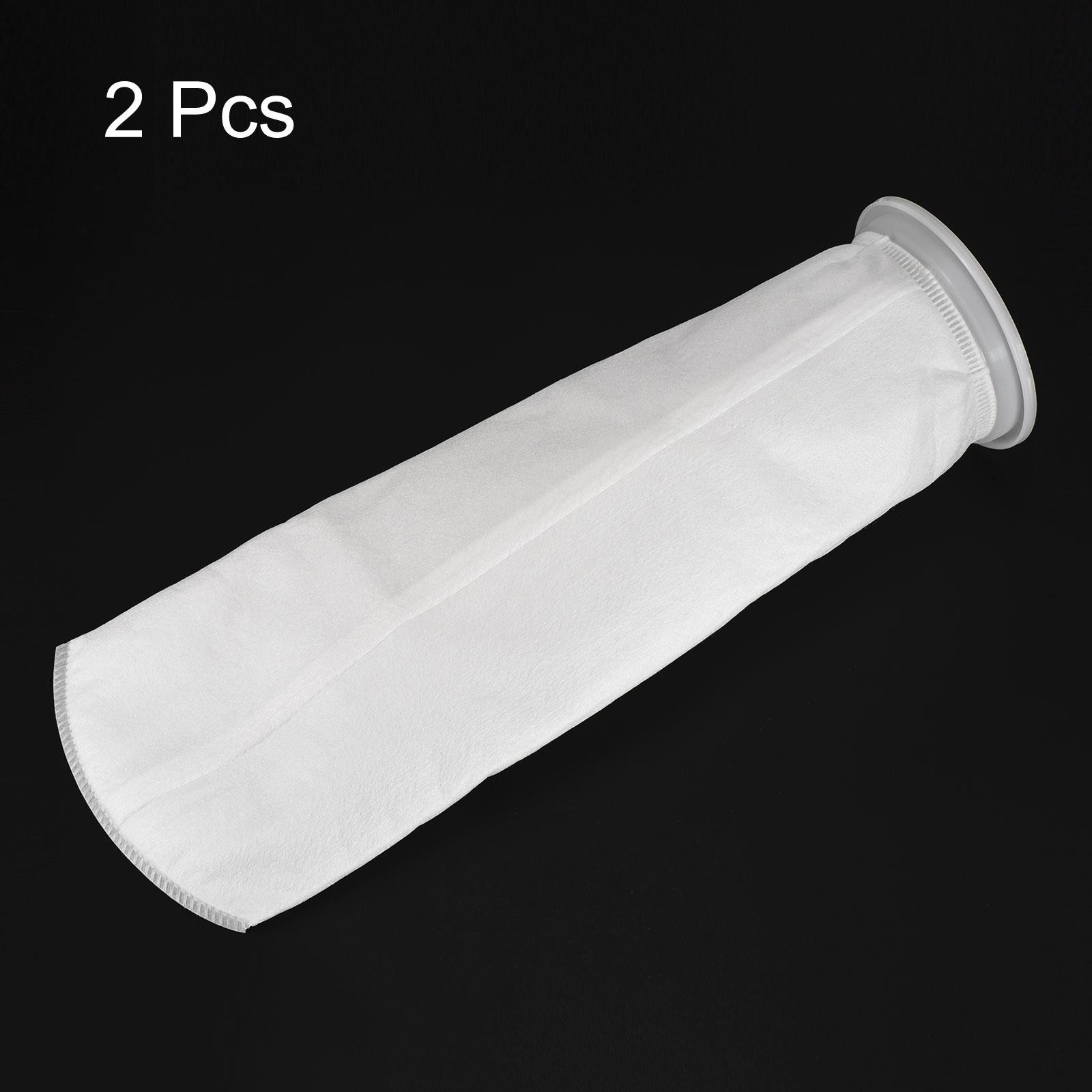 2pcs 6″ Ring Filter Socks 100 Micron Mesh Bags Pool Skimmer Basket White