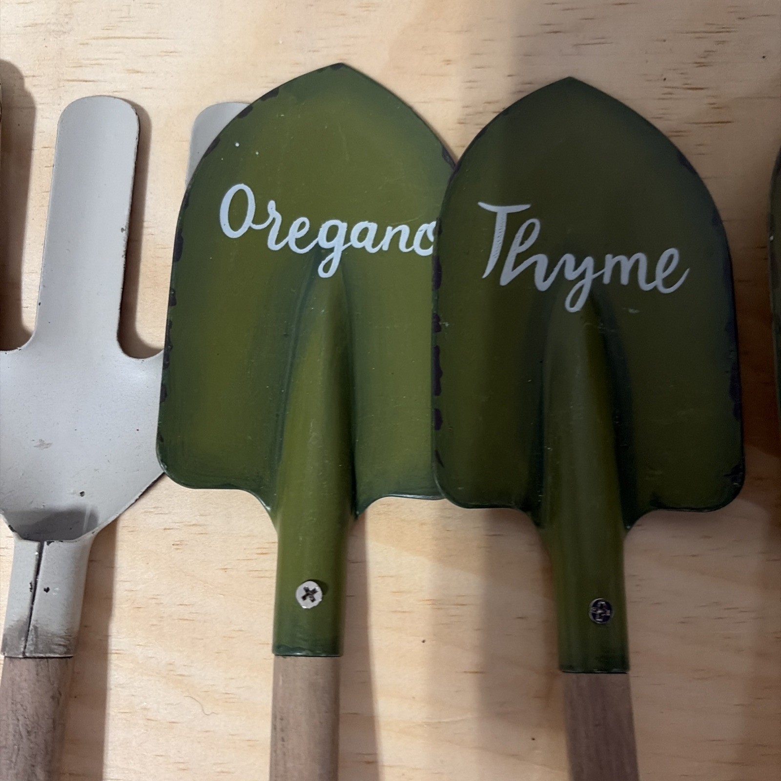 Gardening Hand Digging 6 Metal Tools Fork Shovel Herb Markers Gift For Him Her