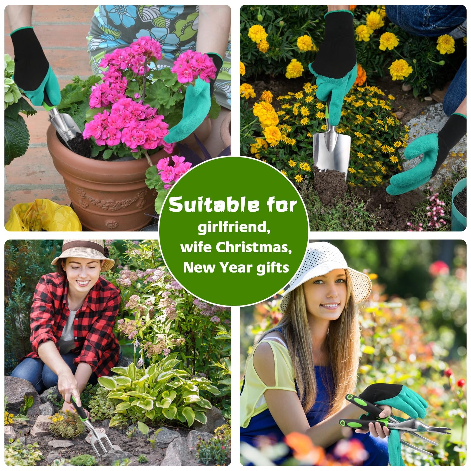 Garden Tools, 8-Piece Garden Tool Set with Non-Slip Ergonomic HandlesIdeal fo…
