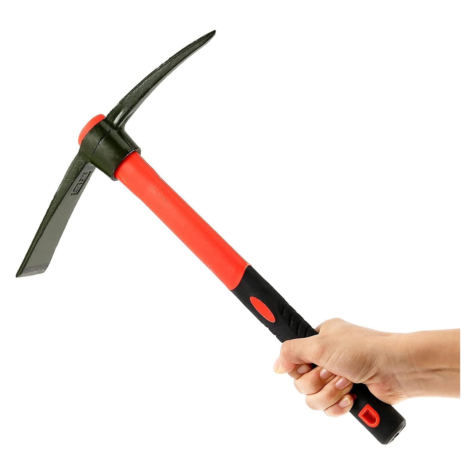15 Inch Pick Mattock Hoe, Forged Steel Weeding Pick Axe with Fiberglass Long …