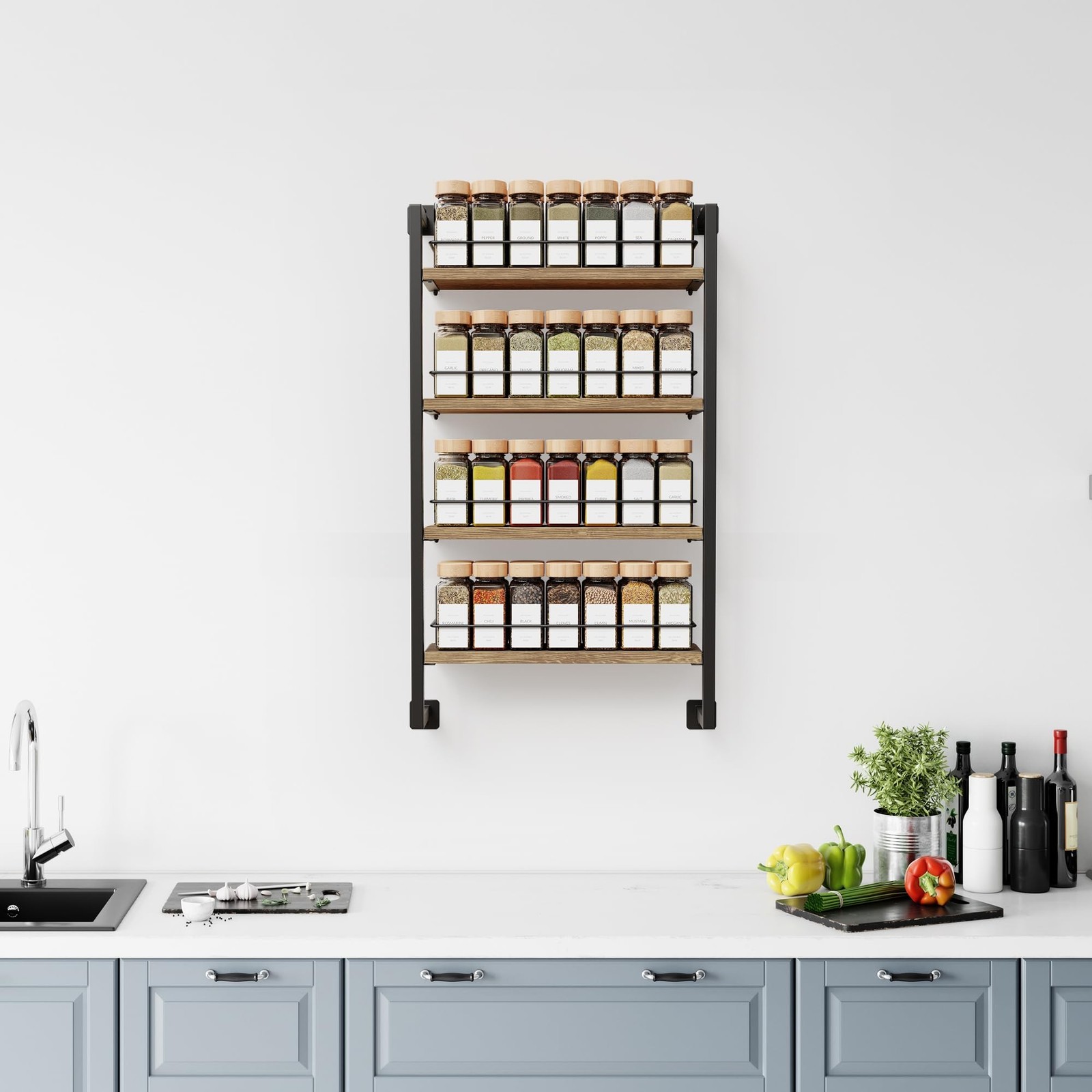 ZICOTO Space Saving Spice Rack Organizer Shelf for Wall Mount – Easy To Insta…