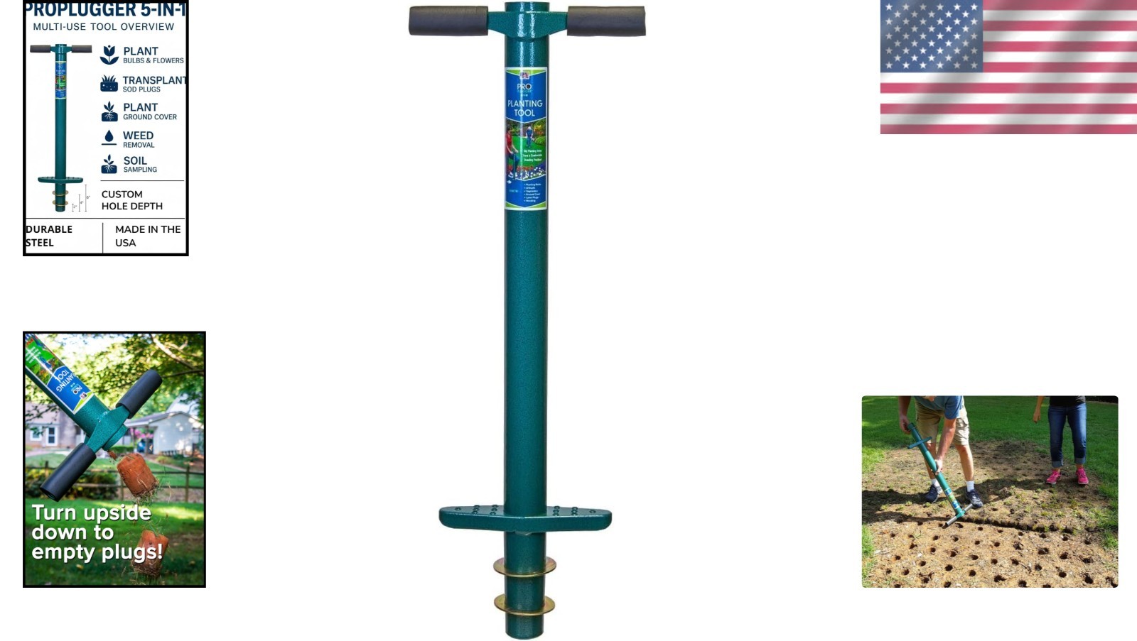 Comfortable 5-in-1 Planting Tool for Seniors and Gardeners – 4lb Lightweight