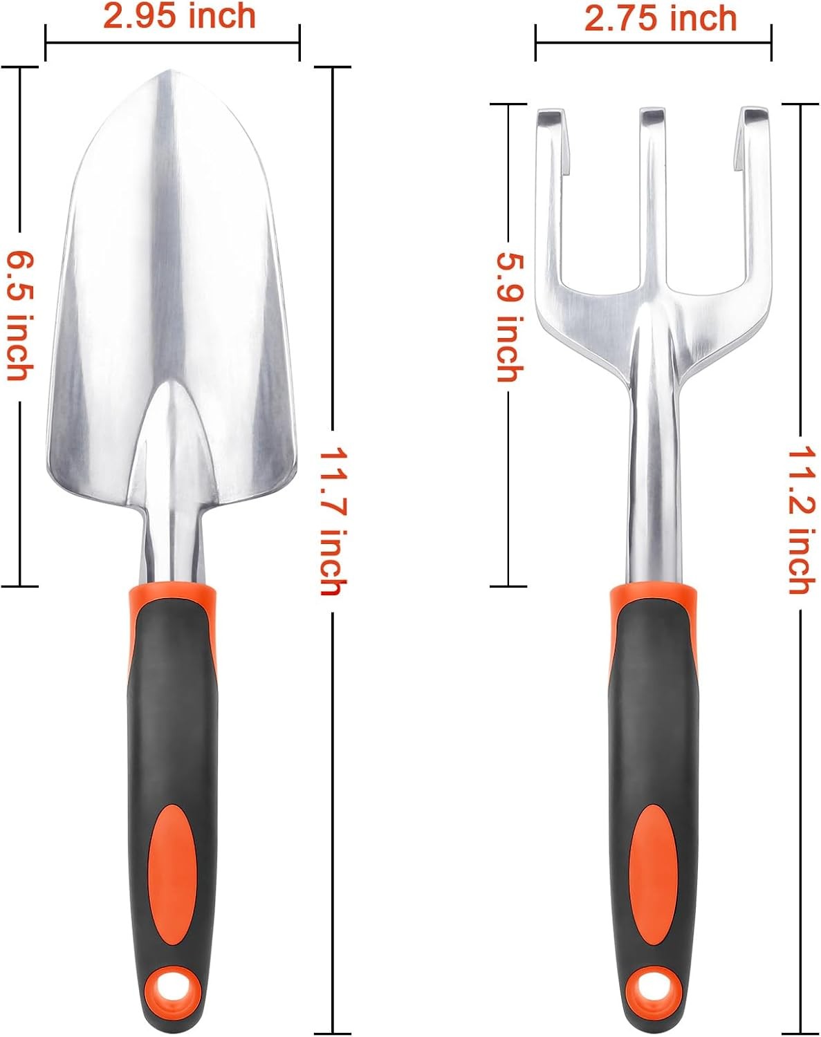Garden Tool Set, 2 Pack Heavy Duty Gardening Tools Set Include Garden Shovel and