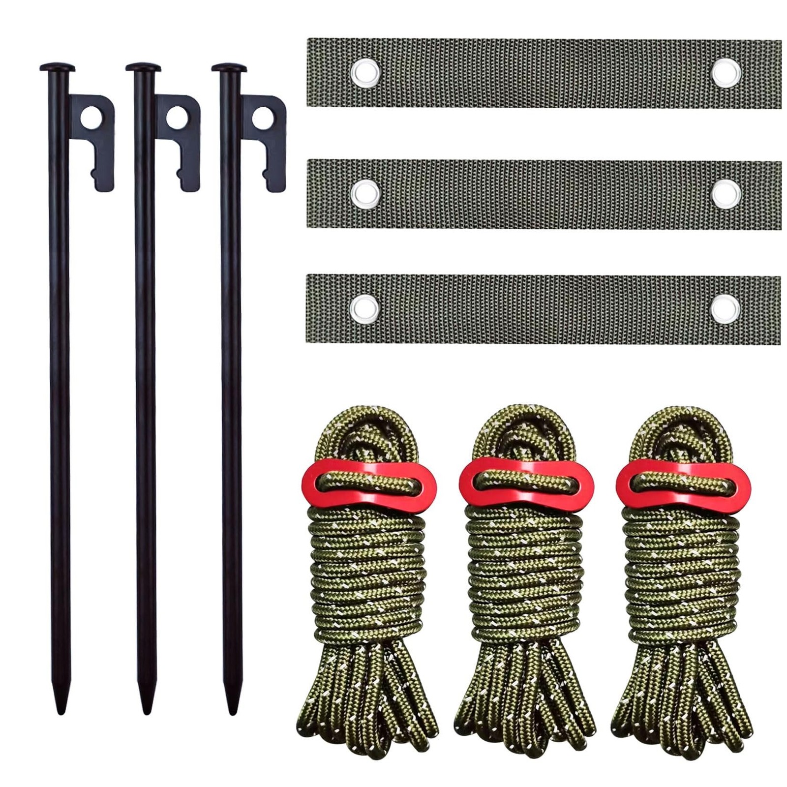 Tree Stake Kit, Heavy Duty Garden Stakes Kit Including 3 Pieces 11.8 Inches S…