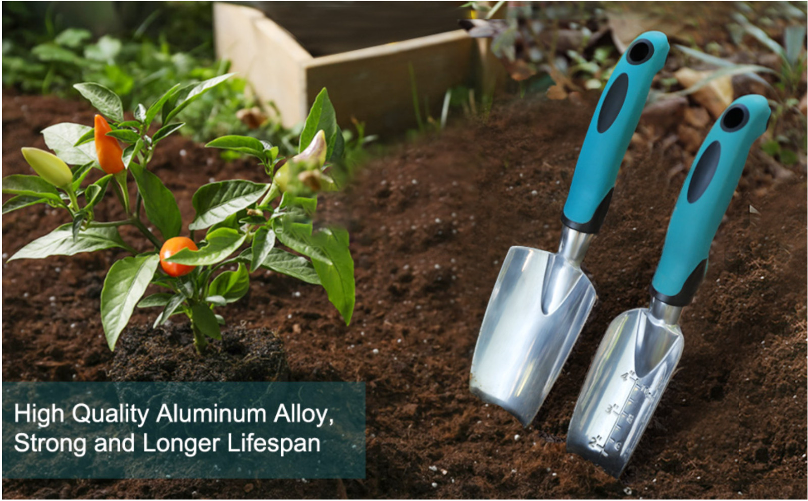 Garden Tools 7-Piece, Gardening Hand Tools, Gardening Tools Set with Rust-Proof,
