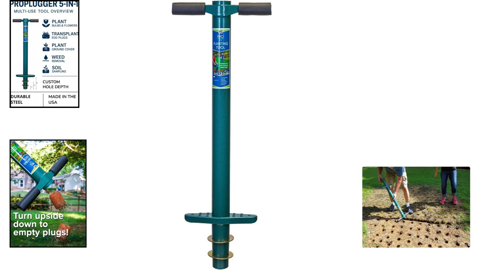 Ergonomic 5-IN-1 Planting Tool – Comfort Grip, Durable Carbon Steel Design