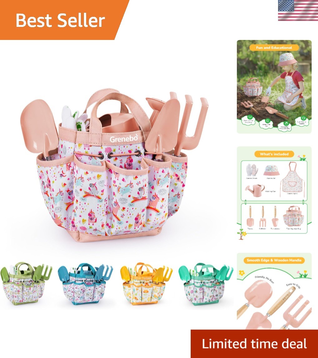 Durable Kids Gardening Kit – Educational 9-Piece Set for Little Green Thumbs