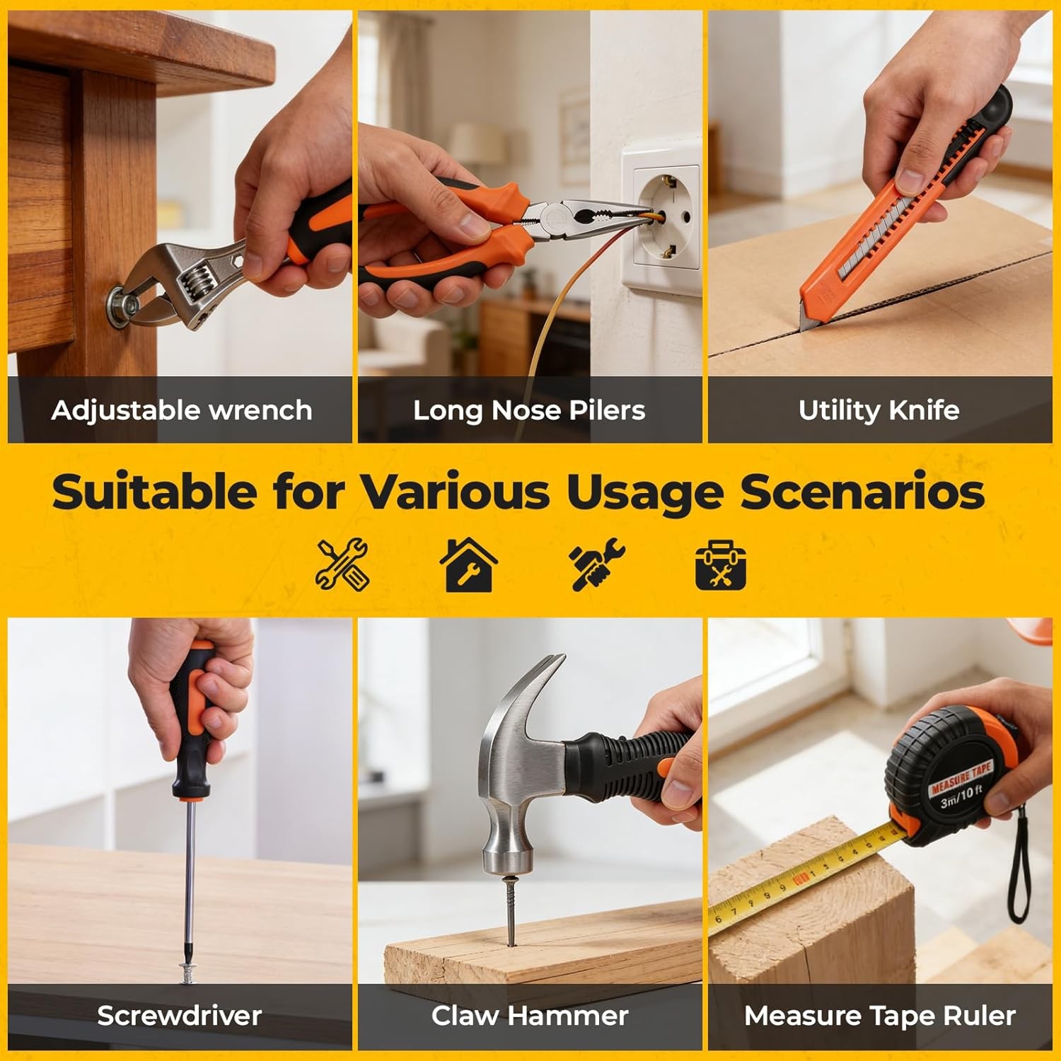 Basic Tool Set with Cordless Drill and Portable Storage Case